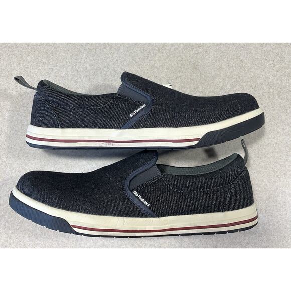 New Nautilus Work Shoes Women’s 9.5 Westside Steel Toe Slip Resistant Blk Canvas - Picture 6 of 12